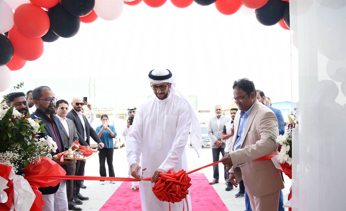 Official opening of the al wahidul licensed UAE service centre — ribbon-cutting ceremony