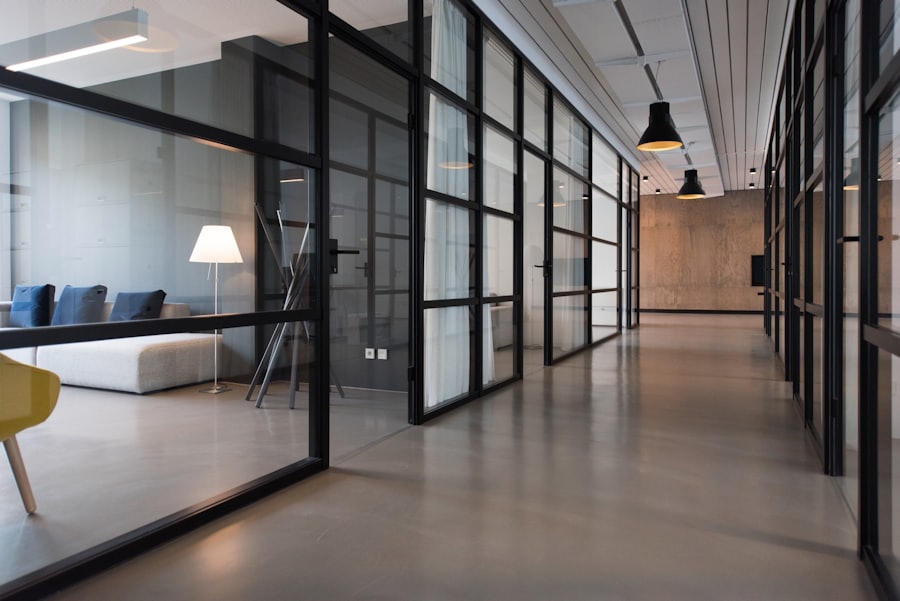 Office glass partition walls