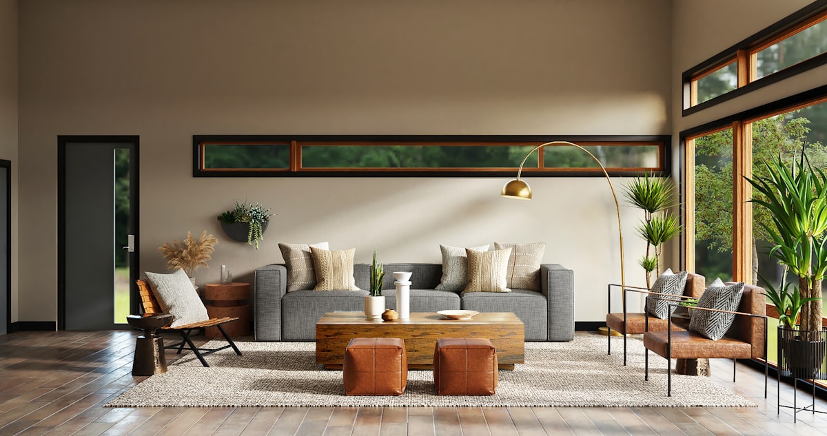 Luxury living room interior designed and fitted out in Dubai