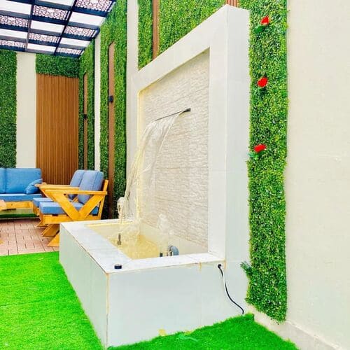 Custom garden waterfall and water feature installation — project 4