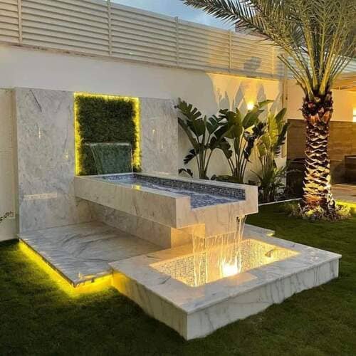 Custom garden waterfall and water feature installation — project 6