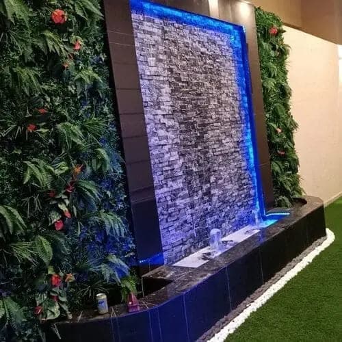 Custom garden waterfall and water feature installation — project 21