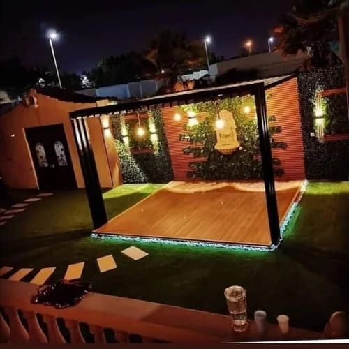 Outdoor shade pergola and awning structure installation — project 4