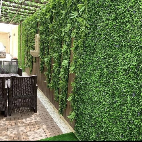 Vertical wall grass green panel installation — project 21