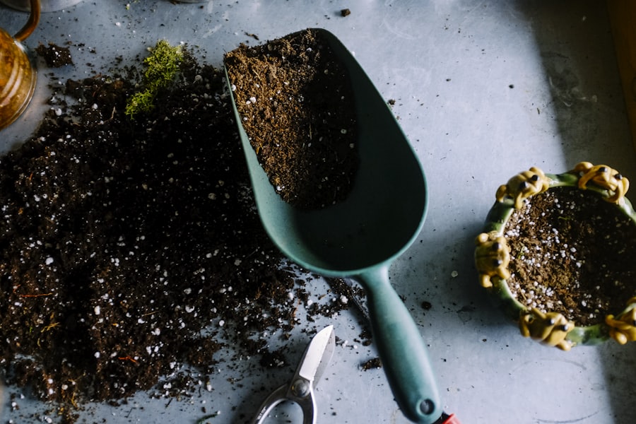 Garden planting and soil preparation work